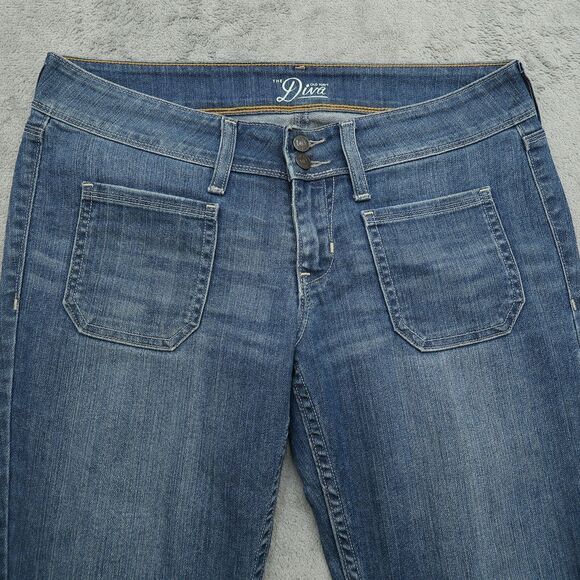 Old Navy Jeans Women's 6 Blue Low-Rise The Diva Capri Denim Pants 22" Inseam - Picture 9 of 14